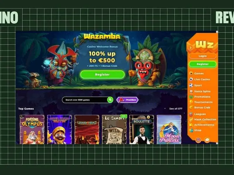 Catalogue de Jeu sur Wazamba