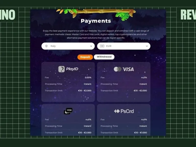 Méthodes de Paiement sur Wazamba
