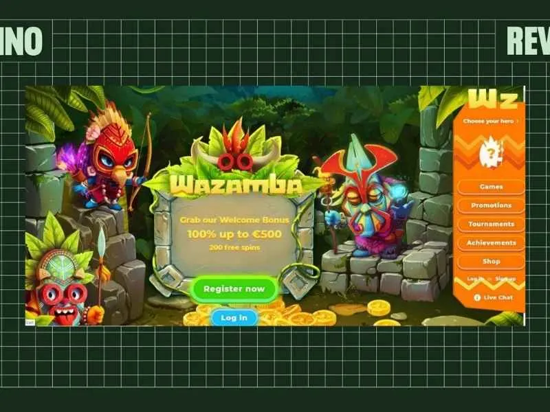 Procédure d'inscription sur Wazamba Casino