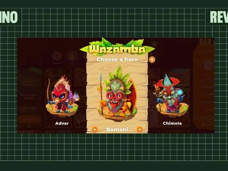 Choix du Hero à l'Inscription: Wazamba